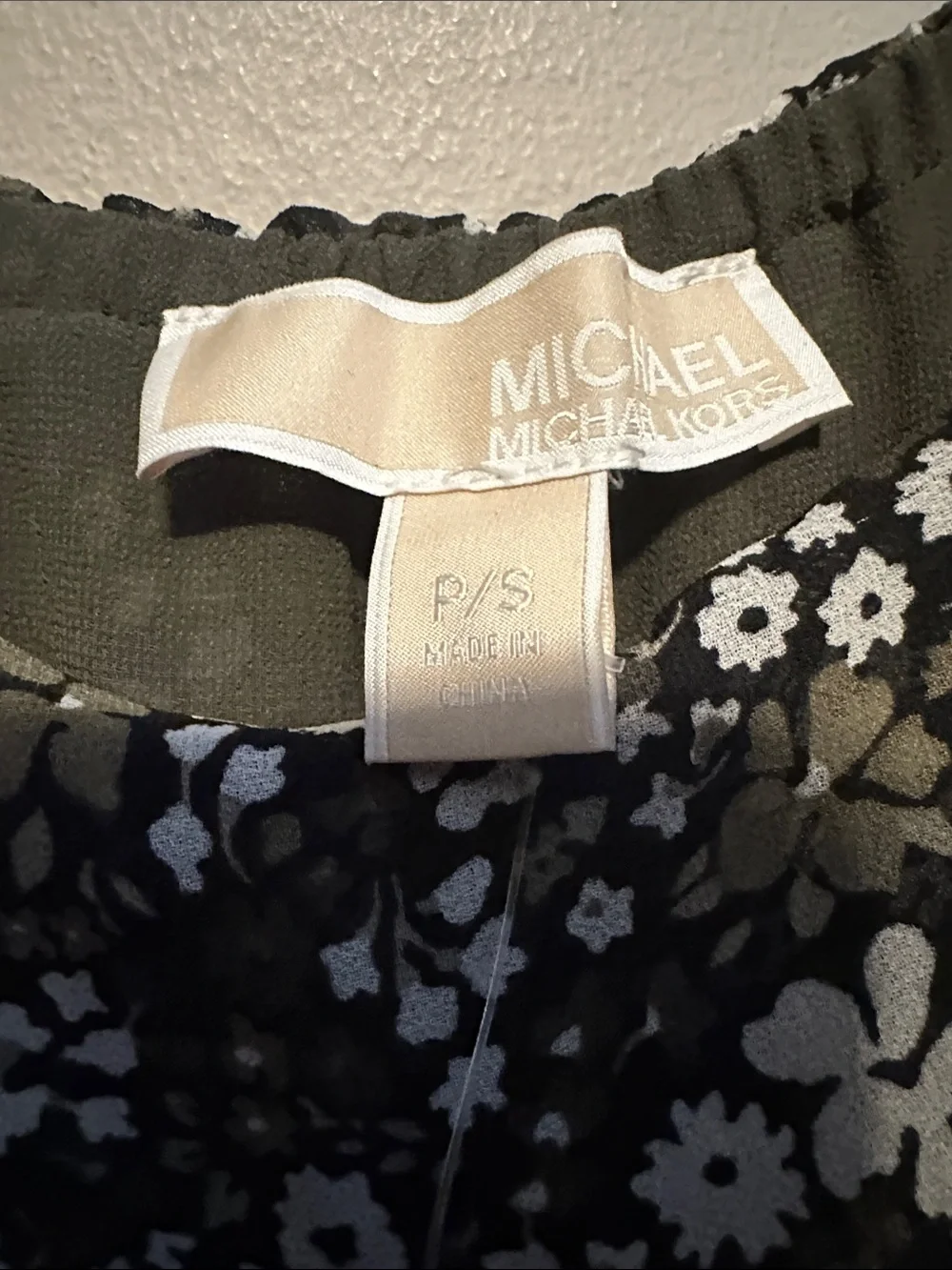 Michael Kors Black, Gwen and White Floral Ruffle Wide-Leg Lined Jumpsuit NEW
